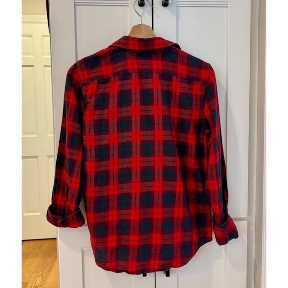 Red and Green Plaid Long Sleeve Shirt Womens Size Small Christmas Holiday - Picture 4 of 5